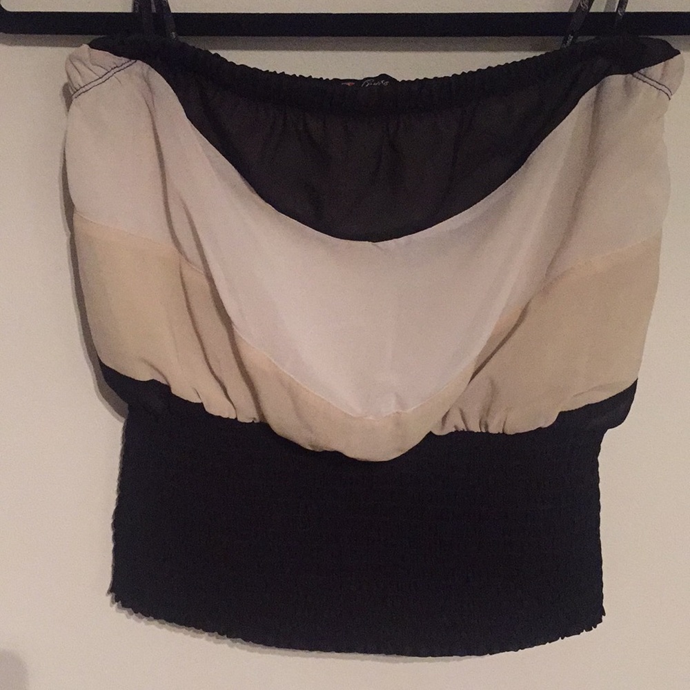 Mesh Tube Top w/ smocked waistline